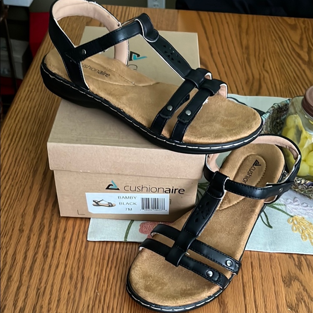 Black Minimalist Sandals with Ankle Strap